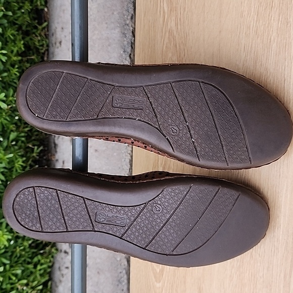 Lobo Solo Brown Padded Laser Cut Design Leather Women's Loafers Size 23.5 / US 6 - Picture 8 of 11